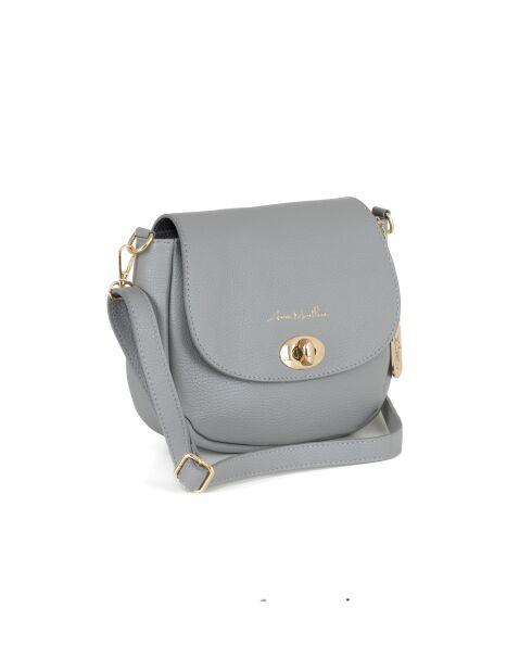 Iseppa graue Ledertasche - 24x9x21 cm