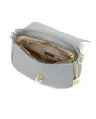 Grijze leren tas van Iseppa - 24x9x21 cm