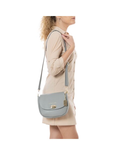 Iseppa graue Ledertasche - 24x9x21 cm