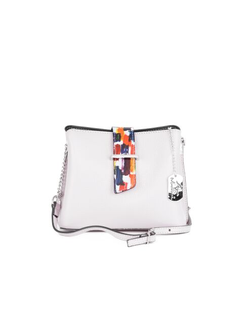 Sac en cuir Vida blanc - 22x10x17 cm