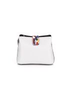 Sac en cuir Vida blanc - 22x10x17 cm