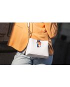 Sac en cuir Vida blanc - 22x10x17 cm