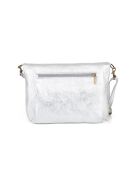 Beverly zilveren leren tas - 22x2x18 cm