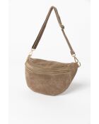Iolanda Tasche aus taupefarbenem Leder - 36x12x22,5 cm