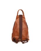Novara cognac+bruine leren tas - 29x13x34 cm