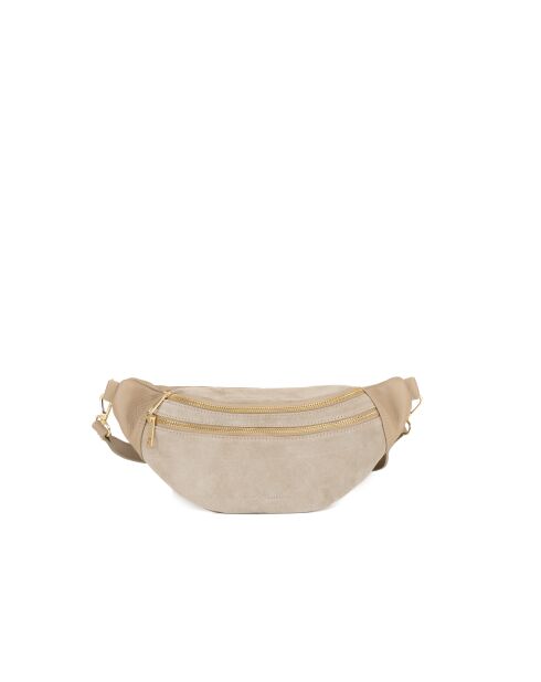 Carola Tasche aus taupefarbenem Leder - 32x9,5x16 cm