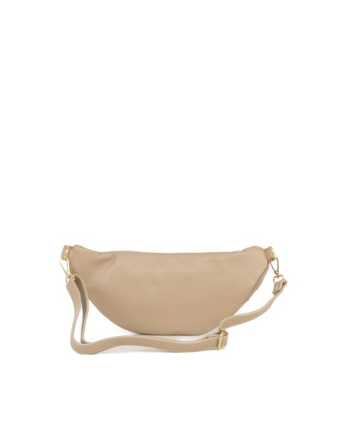 Carola Tasche aus taupefarbenem Leder - 32x9,5x16 cm