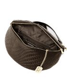 Rufina donkerbruine leren tas - 30x9x18 cm