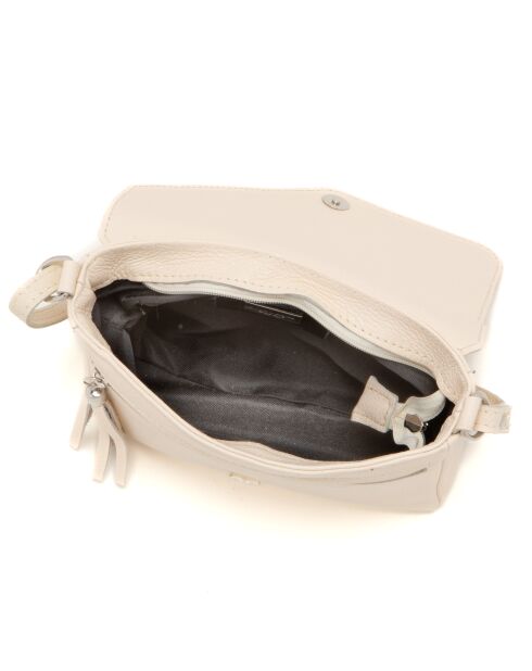 Lola Ledertasche in Vanillefarben - 24x6x18 cm