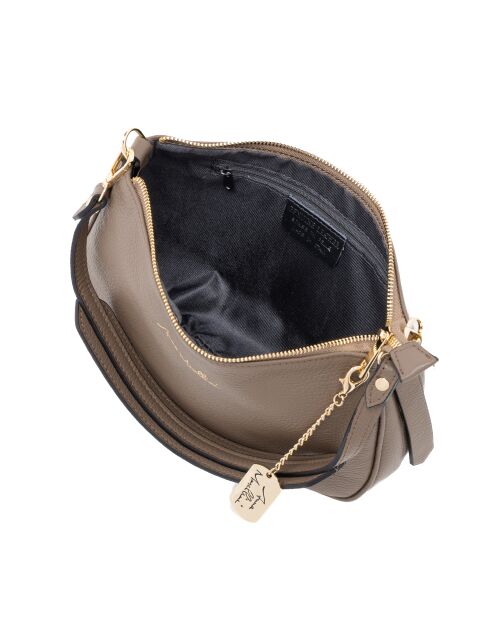 Pupetta Tasche aus taupefarbenem Leder - 30x12x20 cm