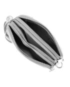 Monte Spagio platino leren tas - 23x7x17 cm