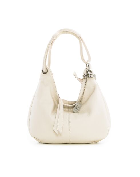Sac en cuir Alba beige - 38x10x34 cm
