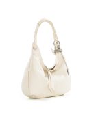 Sac en cuir Alba beige - 38x10x34 cm