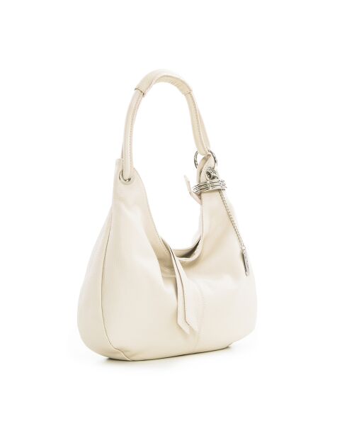 Sac en cuir Alba beige - 38x10x34 cm