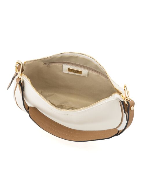 Sac en cuir Pupetta cuir crème - 30x12x20 cm