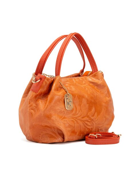 Clarissa orange Ledertasche - 28x12x20 cm