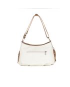 Mia leren tas crème leer - 30x8x20 cm