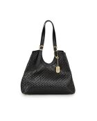 Borsa Velia in pelle nera - 42x14x33 cm