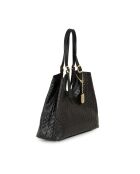 Borsa Velia in pelle nera - 42x14x33 cm