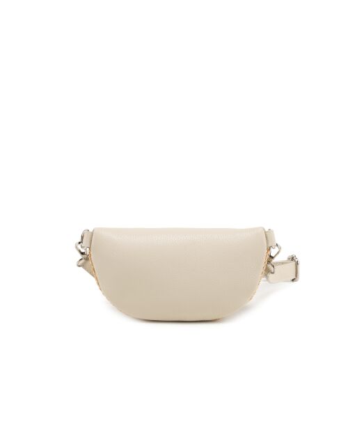 Niccone beige leren tas - 25x4x14 cm