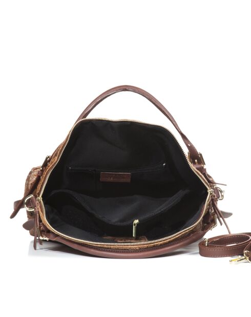 Bruine leren tas Cortona - 40x16x36 cm
