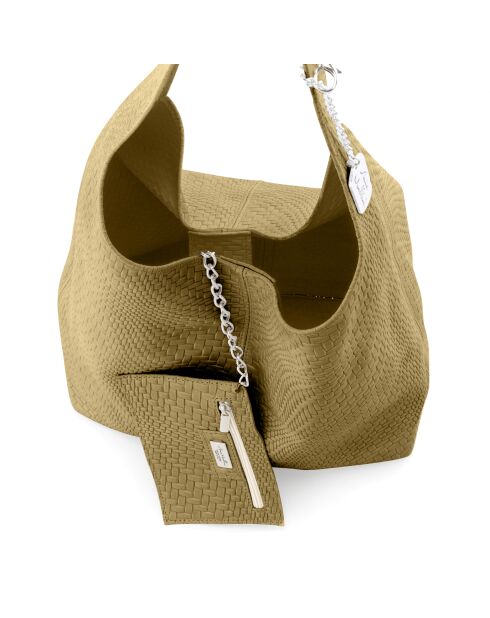 Palladia beige Ledertasche - 38x2x30 cm