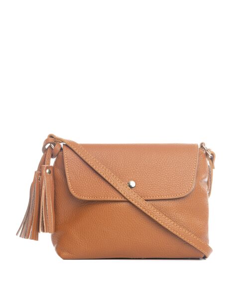 Bagni cognac leren tas - 25x7x17 cm