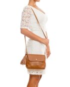 Bagni cognac leren tas - 25x7x17 cm