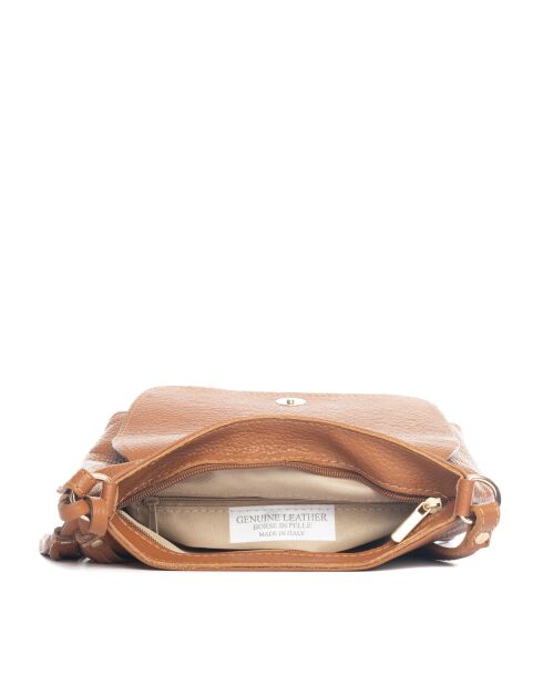 Bagni cognac leren tas - 25x7x17 cm