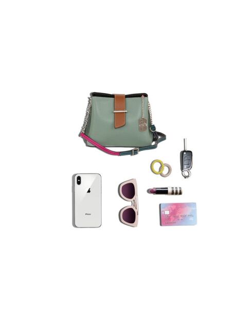Ciosa Ledertasche nude mint - 22x10x17 cm