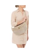 Iolanda helltaupefarbene Ledertasche - 36x12x22,5 cm