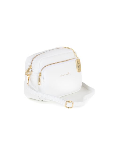 Sac en cuir Tabita blanc - 22x10x15 cm