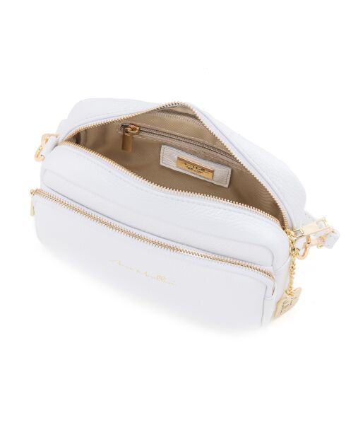 Sac en cuir Tabita blanc - 22x10x15 cm