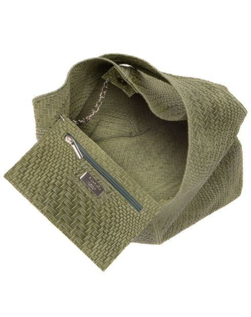 Palladia grüne Ledertasche - 38x2x30 cm