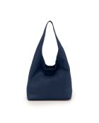 Tarquinia marineblauwe leren tas - 32x16x32 cm