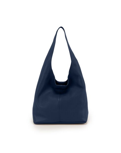 Tarquinia marineblauwe leren tas - 32x16x32 cm