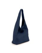 Tarquinia marineblauwe leren tas - 32x16x32 cm