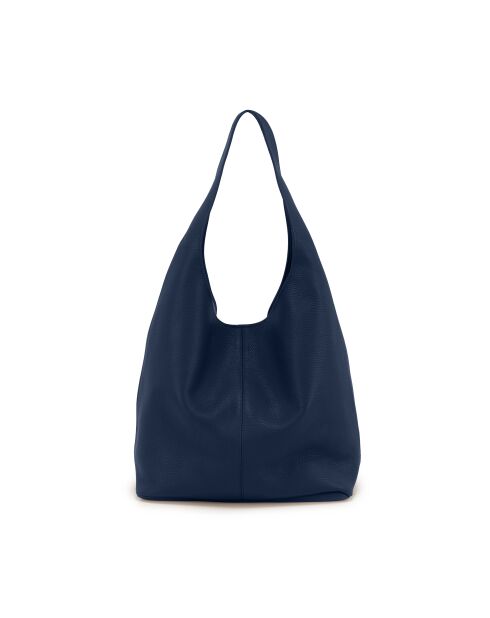 Tarquinia marineblauwe leren tas - 32x16x32 cm
