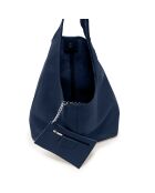 Tarquinia marineblauwe leren tas - 32x16x32 cm
