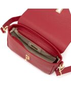 Terina rote Ledertasche - 24x6,5x16 cm
