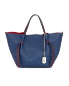Bolso Pietrina de piel azul - 26x15x25 cm