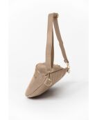 Sac en cuir Lorenza taupe - 36x12x22,5 cm