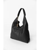 Nicolina schwarze Ledertasche - 41x11x42 cm