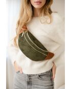 Carola leren tas groen leer - 32x9,5x16 cm