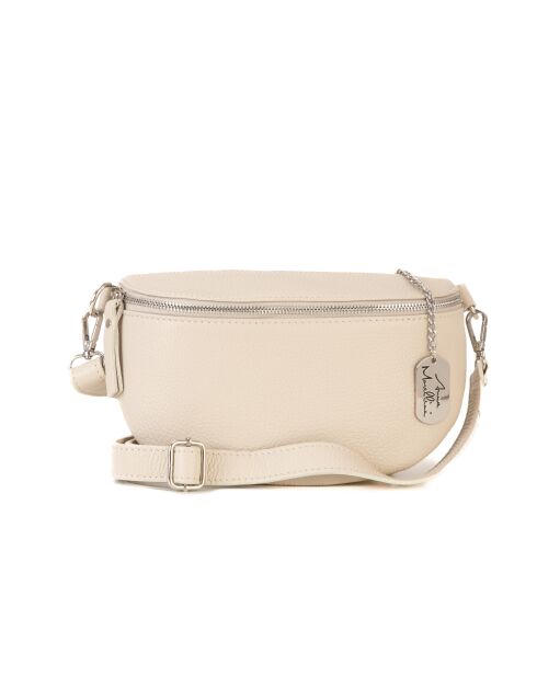 Berenice beige Ledertasche - 25x1x14 cm