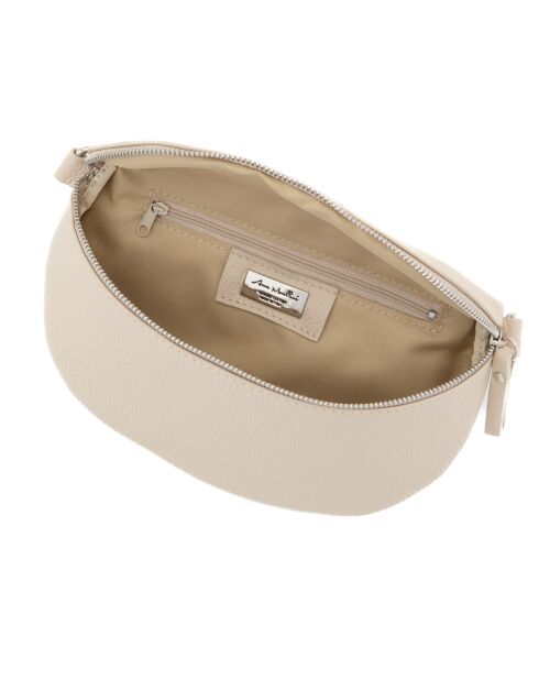 Berenice beige Ledertasche - 25x1x14 cm