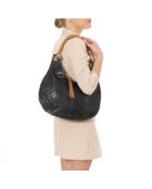 Concetta Tasche aus schwarzem Cuoio Leder - 38x10x34 cm