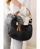 Concetta Tasche aus schwarzem Cuoio Leder - 38x10x34 cm