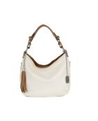 Fiorella Ledertasche cremefarbenes Leder - 30x9x27 cm