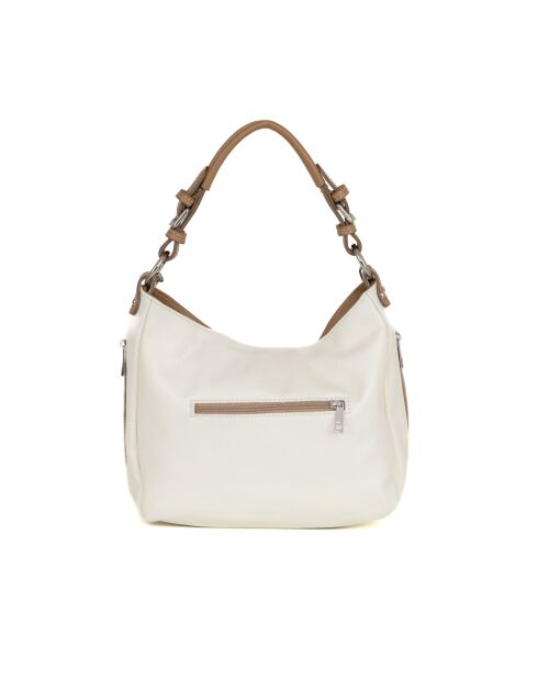 Fiorella Ledertasche cremefarbenes Leder - 30x9x27 cm